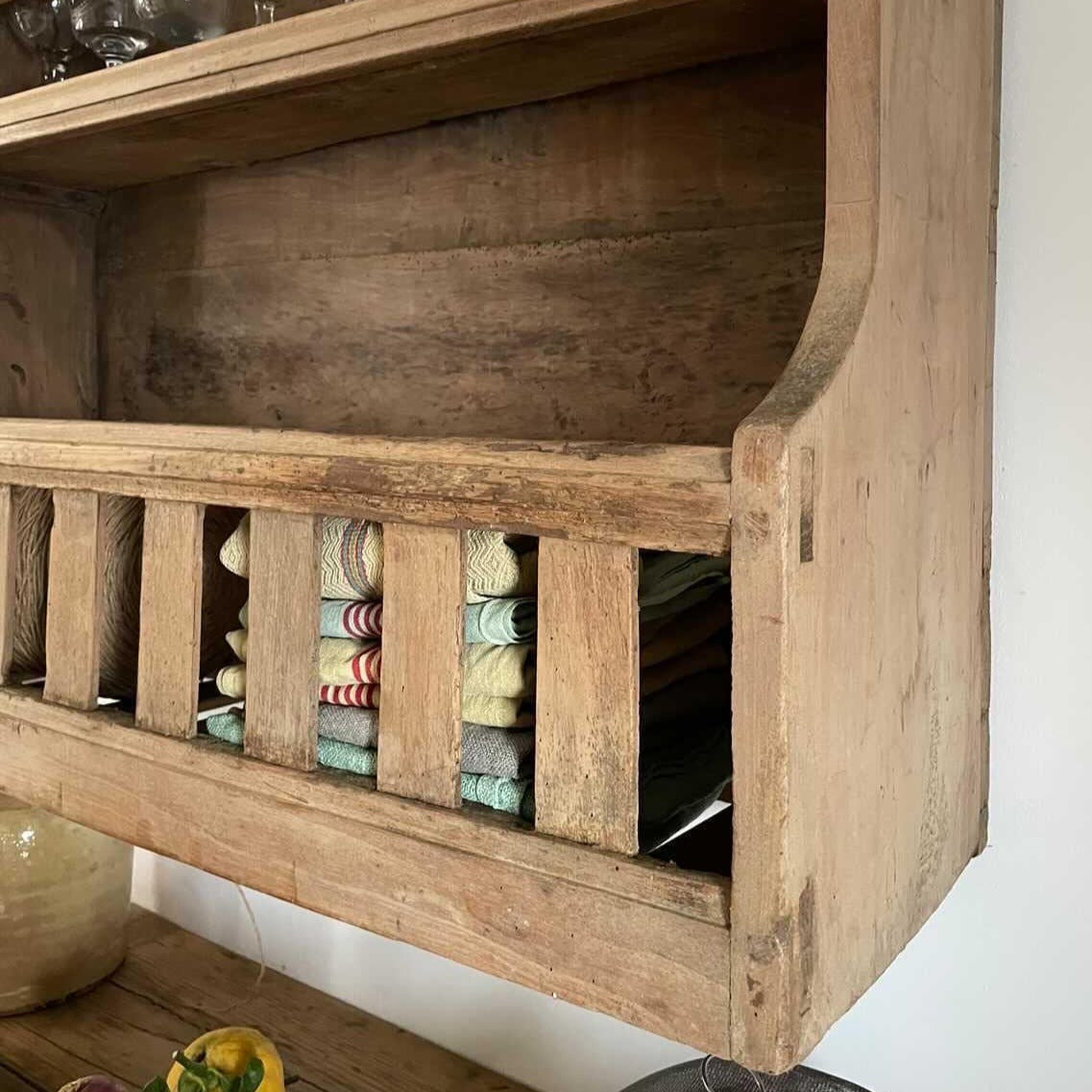 French Walnut Hanging Shelves