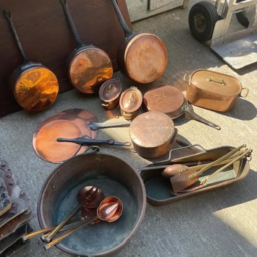 Copper Pieces Pots and Pans