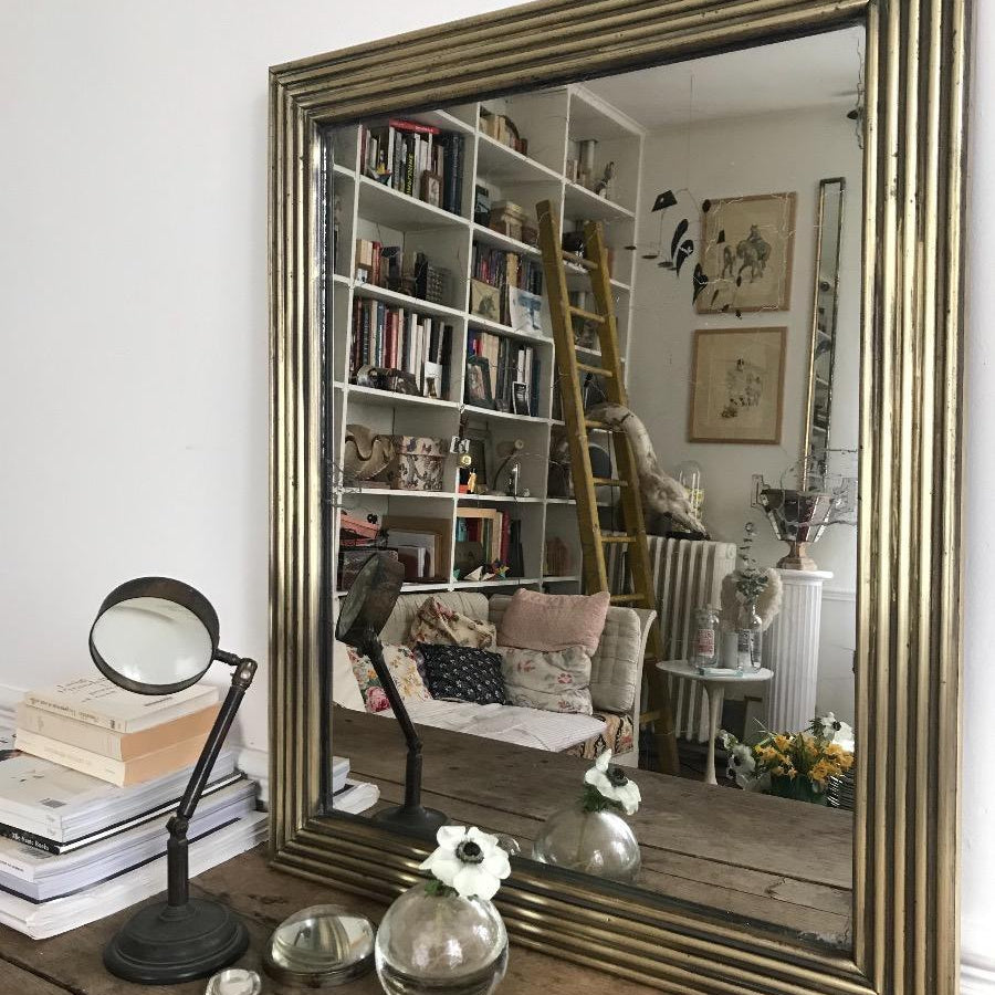 French 1860 Mercury Brass Mirror
