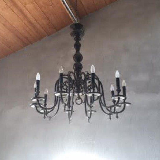 10-Light Brass Chandelier, E2-1611-AB