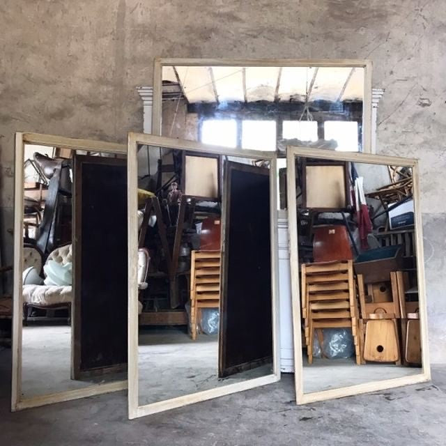 1800s Oak Mirror from a Tailor's Shop