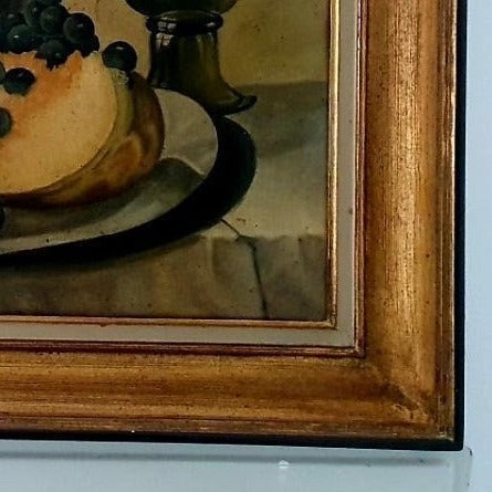 Framed Oil on Canvas - Gourd and Grapes