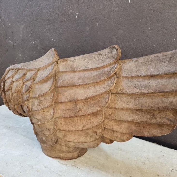 Carved Wood Angel Wing