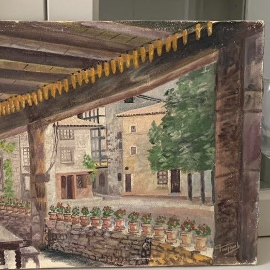 Unframed Oil on Canvas - Restaurant