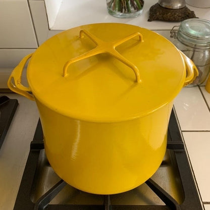 Enameled Cast Iron Pot with Top - Danske Bright Yellow