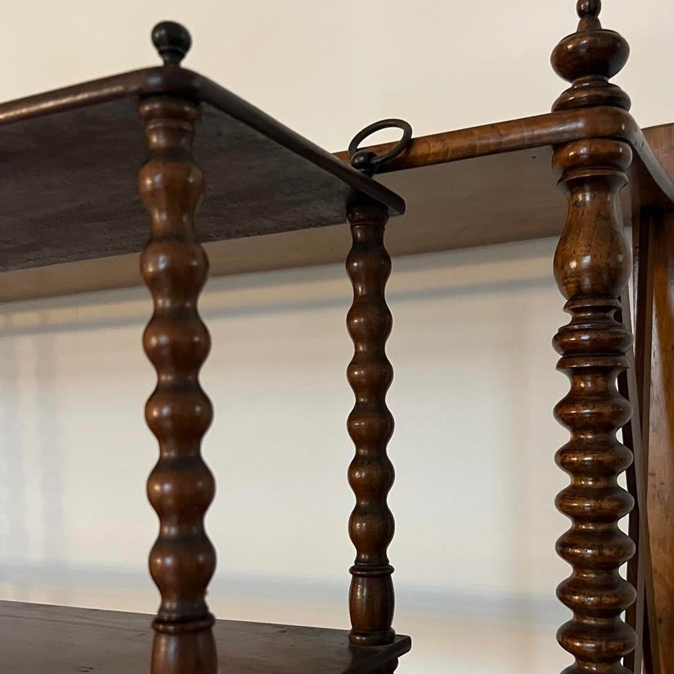 French Chic 1850's Walnut Display Shelf