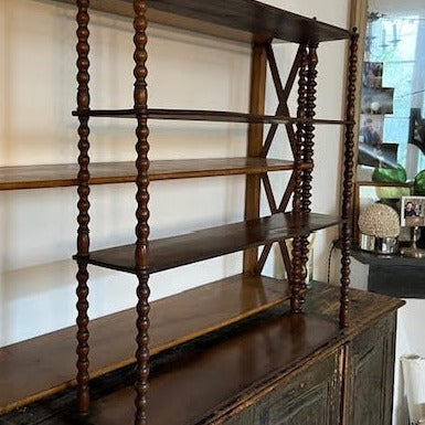 French Chic 1850's Walnut Display Shelf