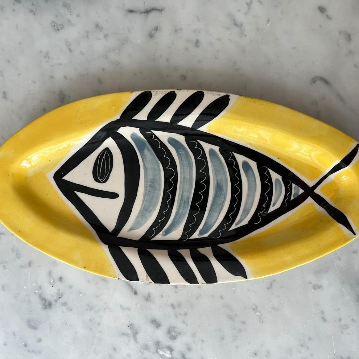 French 1950s Jacques Douchain Fish Platter