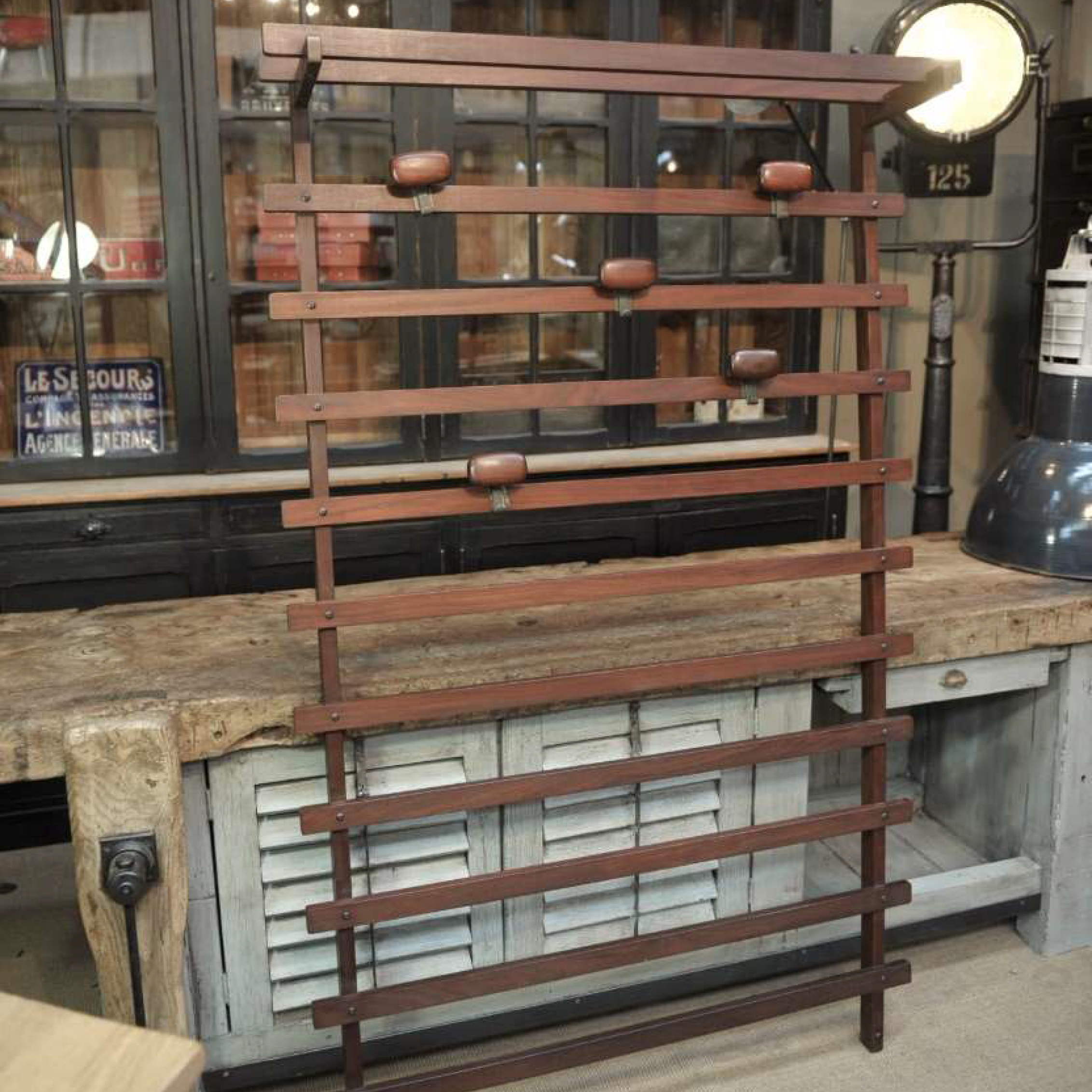 1970 French Modular Wall Mounted Coat Rack