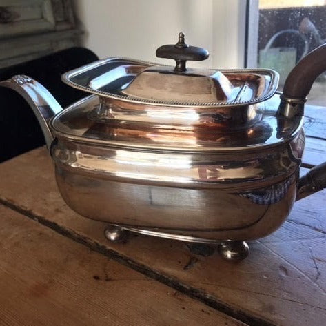 1760 English Silver & Copper Sheffield Teapot
