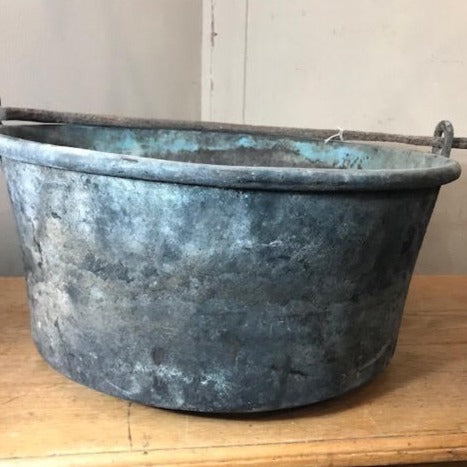 Copper Cauldron with Iron Handle