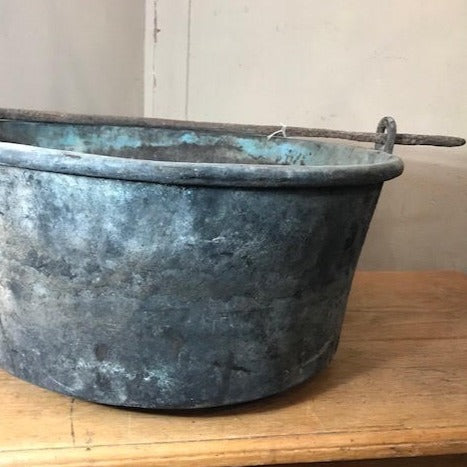 Copper Cauldron with Iron Handle