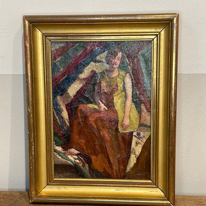 Framed Oil on Canvas, Portrait of a Woman