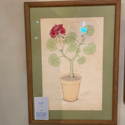 Pair of Framed Floral Watercolors