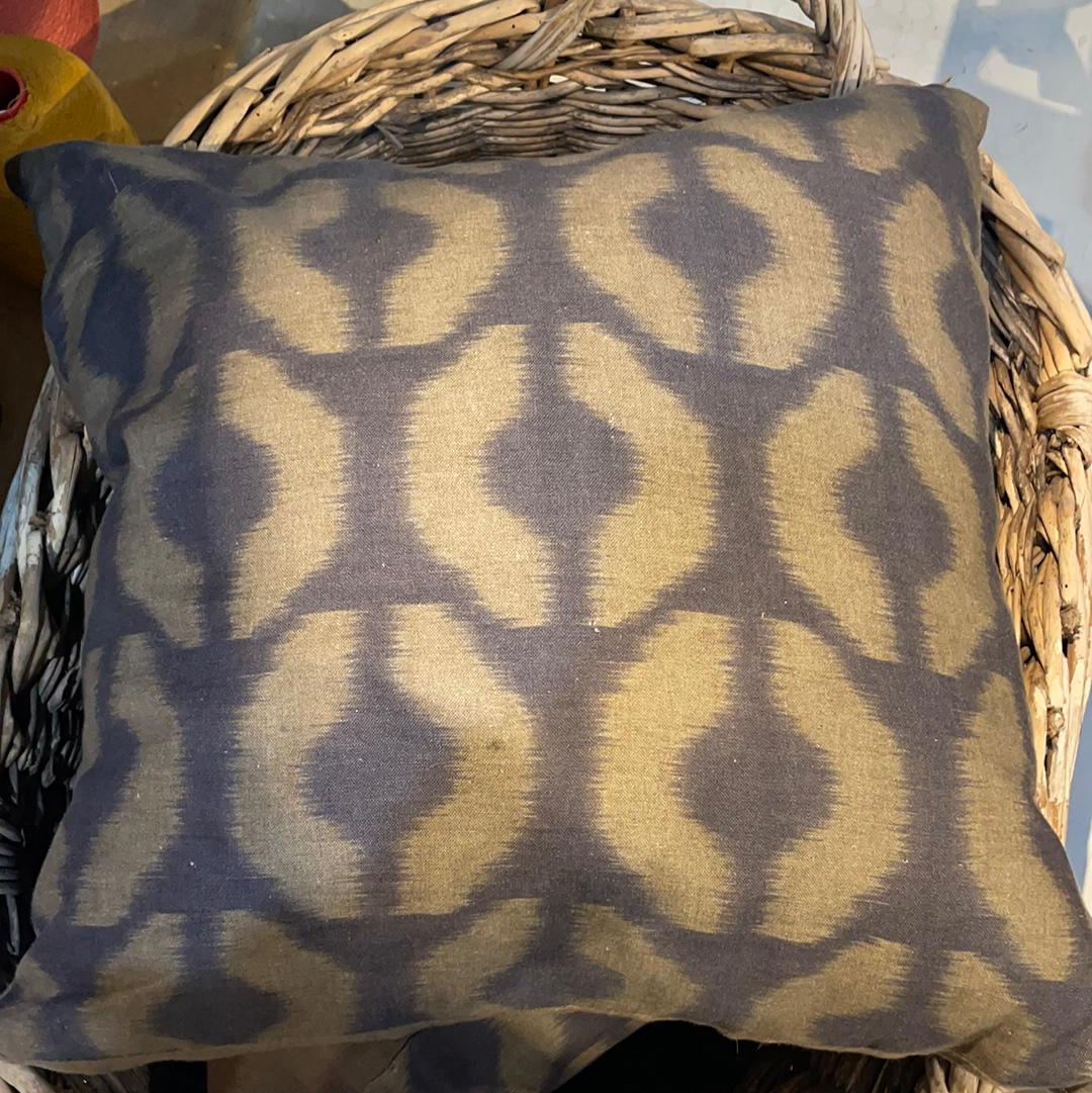 Printed Ikat - Purple & Taupe
