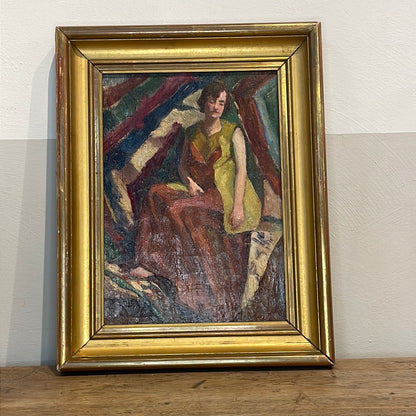 Framed Oil on Canvas, Portrait of a Woman
