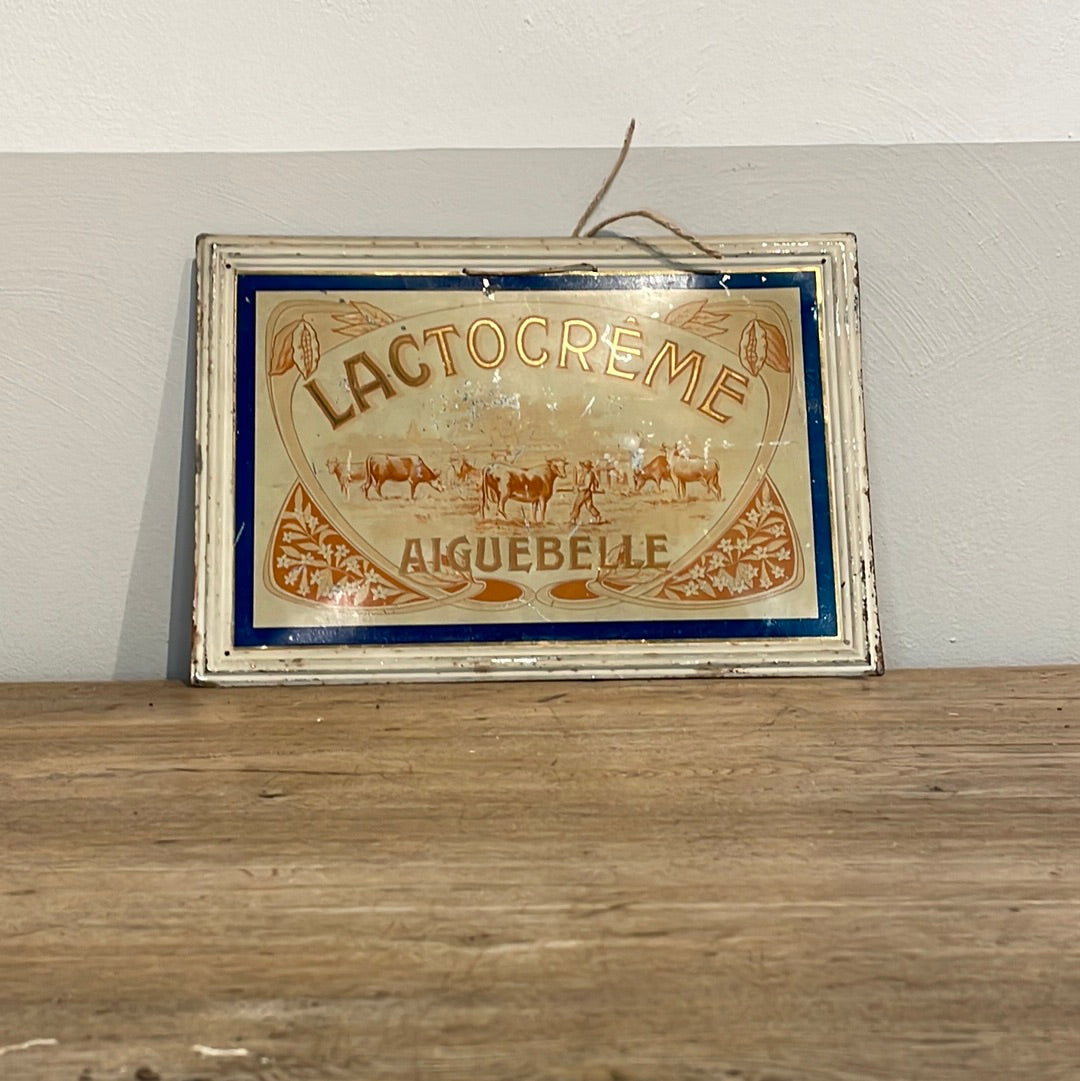 Lactocreame Metal Advertisement Sign