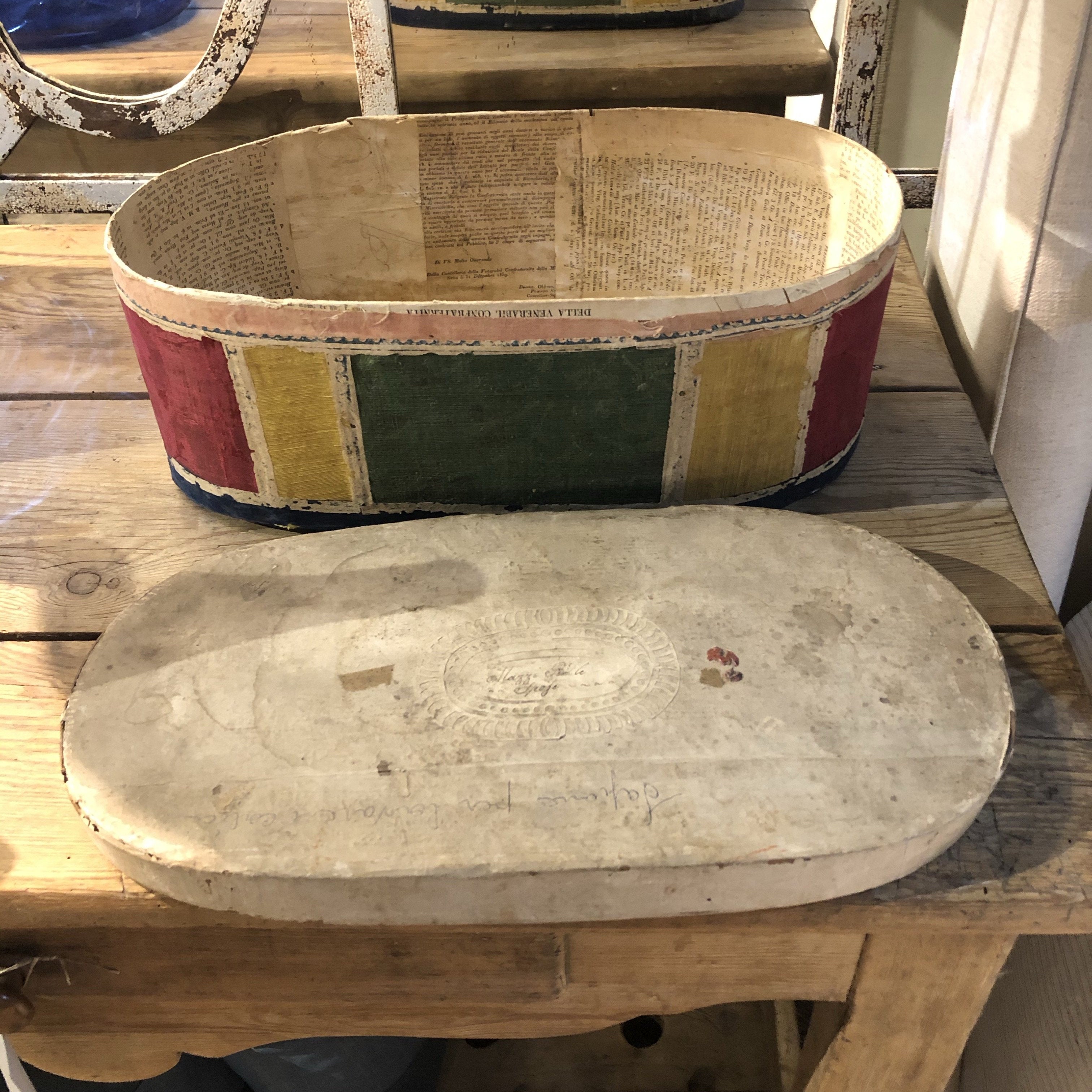 18th Century Italian Box - Wood, Paper and Fabric
