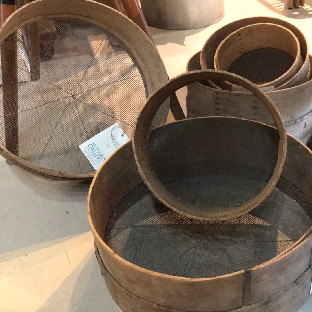 19th Century French Wooden Grain Sieve