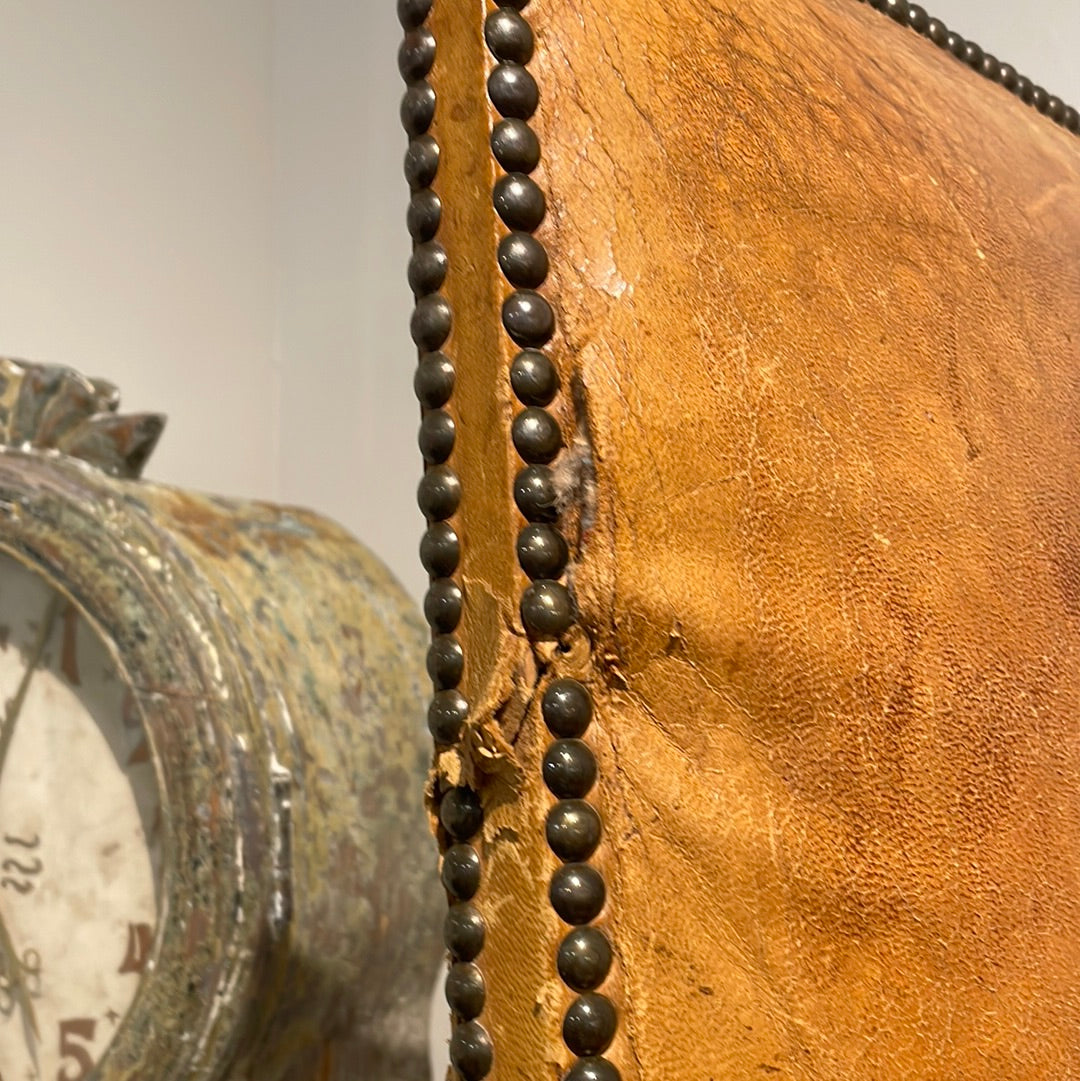 Pair of Leather chairs with nail Heads