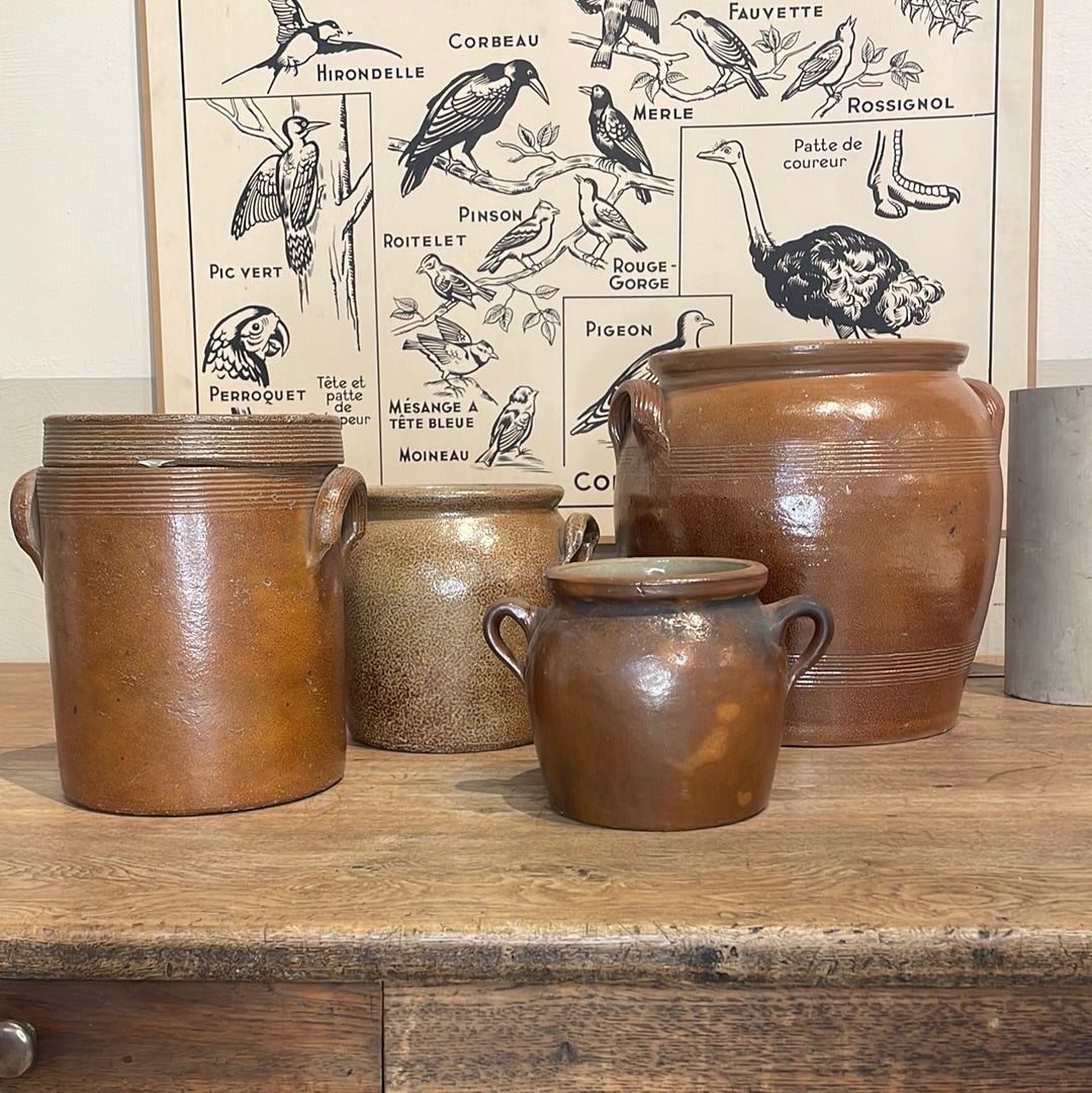 Large French Terracotta Confit Pot