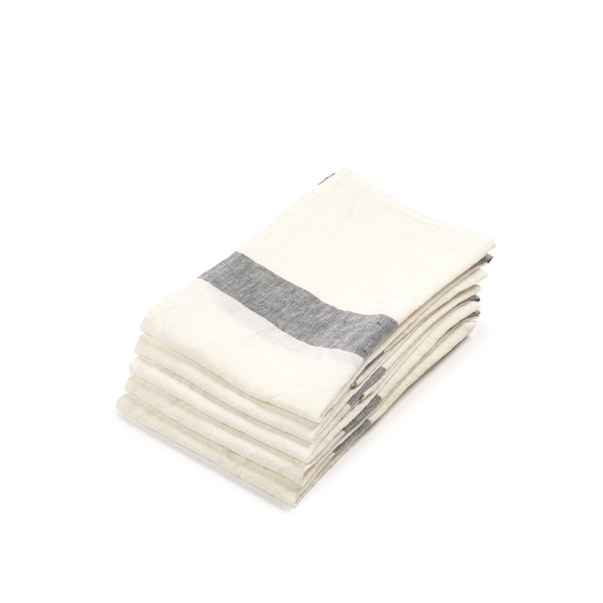 Porticco Tea Towel - Black